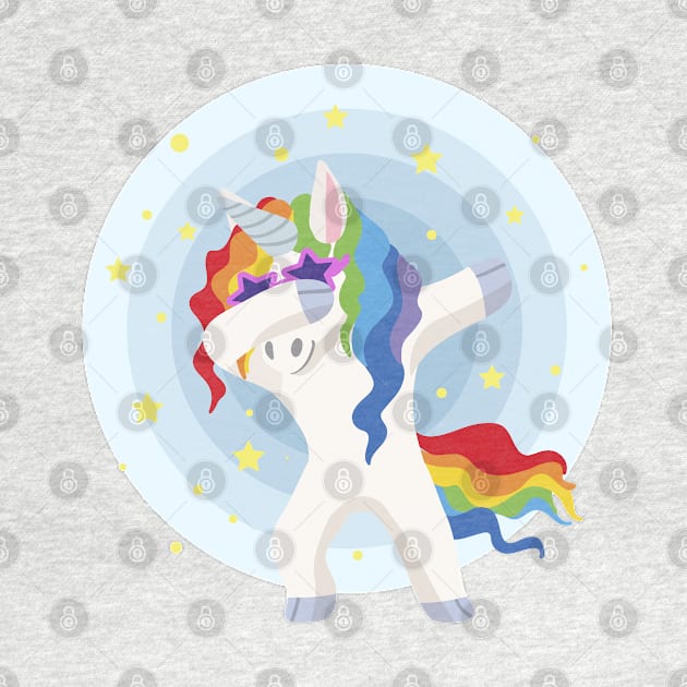 Colorful Dabbing Unicorn by TomCage